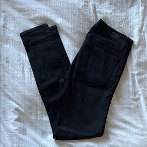 Paige Black Skinny Jeans with Tapered Leg